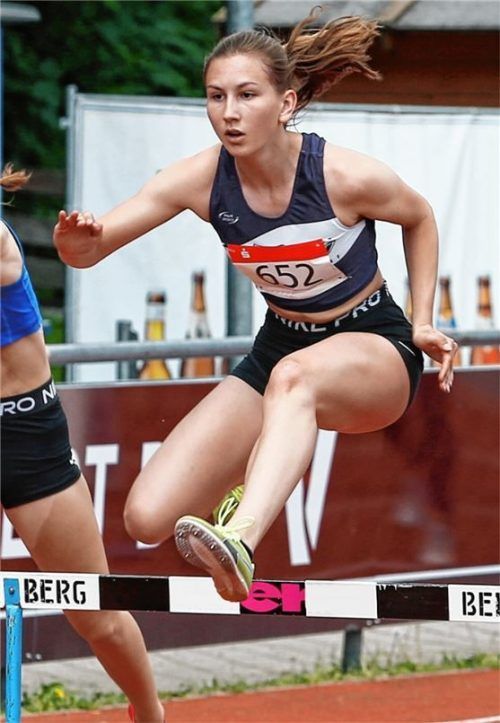 Ronja Fürst vom TSV Bad Endorf wurde DM-Zehnte im Siebenkampf der Jugend U18.Foto  Ludwig Stuffer