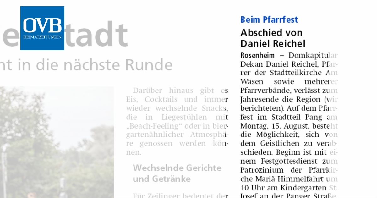 Abschied von Daniel Reichel OVB Heimatzeitungen
