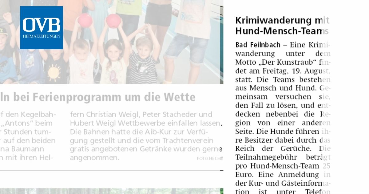 Krimiwanderung mit HundMenschTeams OVB Heimatzeitungen