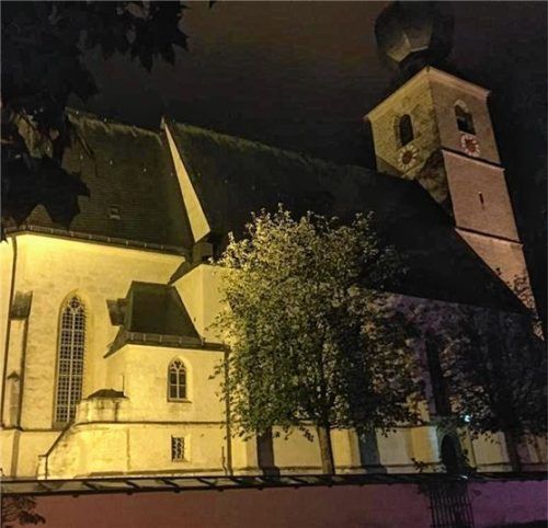 Die Kirche Und Der Kirchturm Der Pfarrei St Andreas Sollen Bis April 