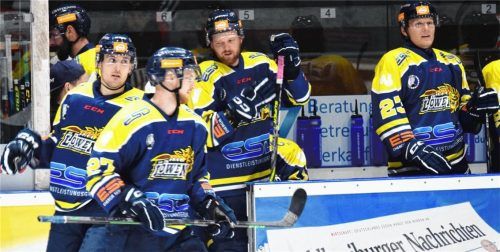 Leon Judt, Erik Hefke, Florian Brenninger und Tim Ludwig (von links nach rechts) sind bereit für die neue Eiszeit. Fotos Paolo del Grosso