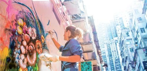 Street Art Kultur in Hongkongs buntem Stadtviertel Old Town Central. Foto Hong Kong Tourism Board/akz-o