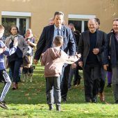 Der Kanzler im Vorgarten