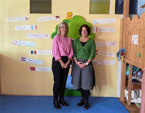 Bedauern das Aus der Sprachförderung: Karina Müller, Leiterin des Kindergartens am Kirchplatz (links), und Barbara Laböck, die Leiterin der Kindertagesstätte Katharina. Foto Paula L. Trautmann