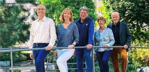 Der neue Vorstand: (von links) Kassier Robert Ott, Vorsitzende Celia Klein, Schriftführer Christian Rieger, Dritte Vorsitzende Waltraud Rohde und Zweiter Vorsitzender Jürgen Austermann. Foto re