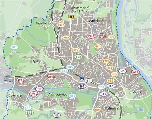 Eine Übersicht über die Baustellen und Bauarbeiten, die momentan in der Stadt Rosenheim laufen. Klinger