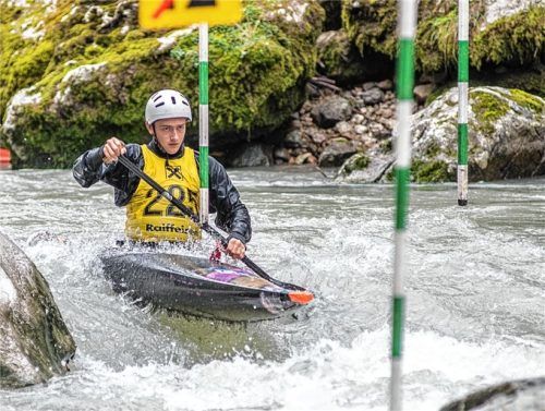 KKR-Fahrer Elias Kuschinsky belegte im DM-Finale der Canadier den achten Rang.Foto re