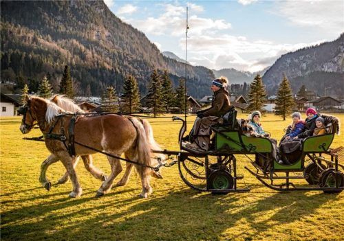 Nicht nur im Herbst schön: eine Kutschfahrt durch die Landschaft bei Unken im Saalachtal. Foto Salzburger Land Tourismus