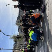 Klimakleber am Stachus