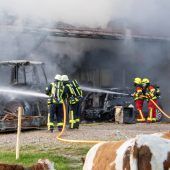Großbrand auf Bauernhof