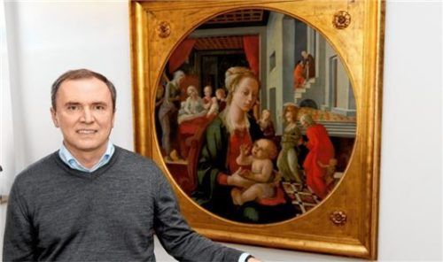 Das Madonnengemälde im Pfarrhaus ist für Pfarrer Pawel Idkowiak von großer Bedeutung.Foto Bauer