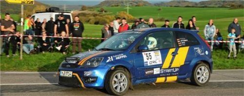 Johannes Wittenbeck und Daniel Witzl von der Rallye-Gemeinschaft Rosenheim fuhren auf das Podium.