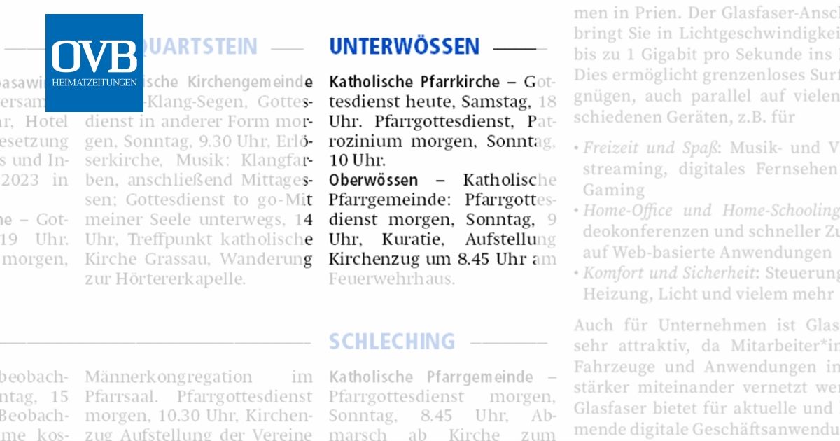 unterwössen OVB Heimatzeitungen