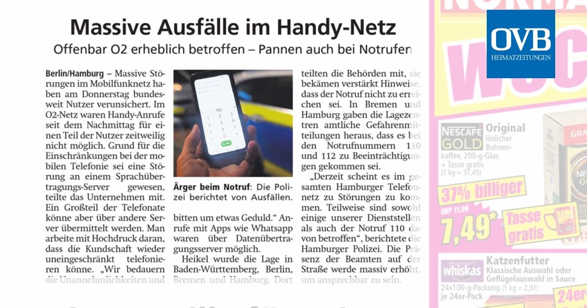 Massive Ausfälle im OVB Heimatzeitungen