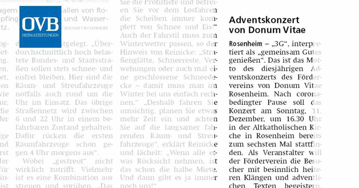 Adventskonzert von Donum Vitae - OVB Heimatzeitungen