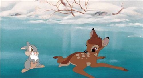 Das Rehkitz Bambi in einer Szene des Films „Bambi“. Im August jährte sich die Premiere des Zeichentrick-Filmklassikers zum 80. Mal. Foto DVD Bambi/Disney/dpa