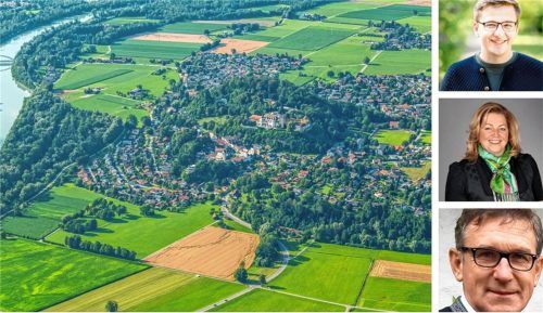 Ein Standesamt für Nußdorf, Samerberg und Neubeuern: Ab 1. Januar 2023 haben Bürgermeister Christoph Schneider und Georg Huber (Bild rechts, oben und unten) sowie Bürgermeisterin Susanne Grandauer einen gemeinsamen Standesamtsbezirk Inntal mit Neubeuern (unser Bild) als Hauptsitz. Foto Nitzsche/Re