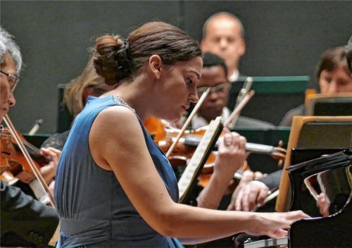 Ganz versunken war Olga Scheps beim Spiel der Musik von Beethoven. Foto Janka