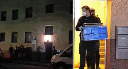 Reichsbürger-Razzia 2022 in Rosenheim: Nicht immer kommt die Polizei am frühen Morgen, manchmal begleitet sie auch den Gerichtsvollzieher. Foto Hadersbeck