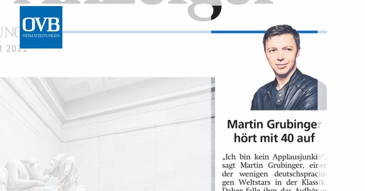 Martin Grubinger hört mit 40 auf OVB Heimatzeitungen
