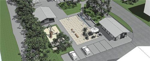 So soll der Dorfplatz Achenmühle in Zukunft aussehen. Foto Hutzler
