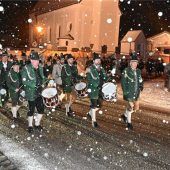 Im dichten Schneetreiben zum heiligen Sebastian