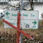 Damm wegen Hochwasserschutz gesperrt