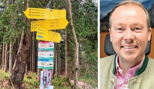 „Das wird korrigiert“ – Der Aschauer Tourismuschef Herbert Reiter äußert sich zum vermeintlichen „Schilderwald“. Foto Elisabeth Kirchner, H. Reiter