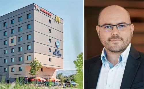 Der Generalunternehmer ist insolvent. Wie es mit dem Hotel im Kiefersfeldener Kaiserreich weitergeht, erklärtGeschäftsführer Thomas Dierl. Foto re/Montage OVB