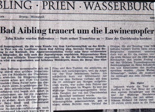 Der Mangfallbote berichtete in seiner Ausgabe vom 6. Februar über die große Trauer, die in Bad Aibling herrschte.Hadersbeck