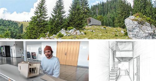Der Rosenheimer Student Felix Dieckerhoff konnte mit seinem Konzept für die neue Siglhütte am Wendelstein die Jury überzeugen. Foto Felix Dieckerhoff / Martin Lünhörster
