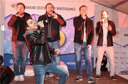 Die A-cappella-Gesangstruppe Kippalive aus Israel heizte bei der Abschlussveranstaltung kräftig ein.
