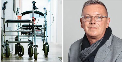Die Diakonie Rosenheim zieht sich aus der Pflege zurück. Jetzt erklärt Geschäftsführer Dr. Andreas Dexheimer die Hintergründe. Foto Uwe Anspach/Diakonie Rosenheim/Collage: Anna Heise