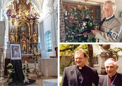 Die Region nimmt Abschied von Papst Benedikt. Johann Nußbaum (oben) und Monsignore Thomas Frauenlob (unten) reisen in den Vatikan zur Beisetzung. Foto Axel Effner/privat