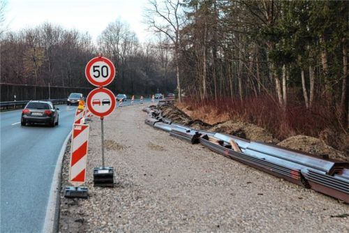 Eine Geschwindigkeitsbegrenzung ab dem Pullacher Kreisel in Richtung Willing soll für mehr Sicherheit im Baustellenbereich sorgen. Foto Hadersbeck