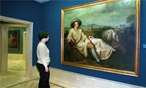 Johann Wolfgang von Goethe auf Italienreise, gemalt von Karl Bennert. Das Bild hängt im Goethe-Museum in Frankfurt am Main. Foto Picture alliance/dpa
