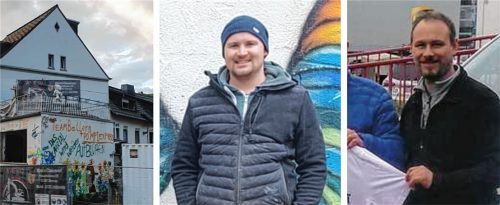 Kritisieren die Lage im Ahrtal: (von links) Georg Fortner von der Pruttinger Heizungsfirma Franz Fischer und der Frasdorfer Sanitär- und Heizungsmeister Florian Stein. Foto Berndanner/privat(2)