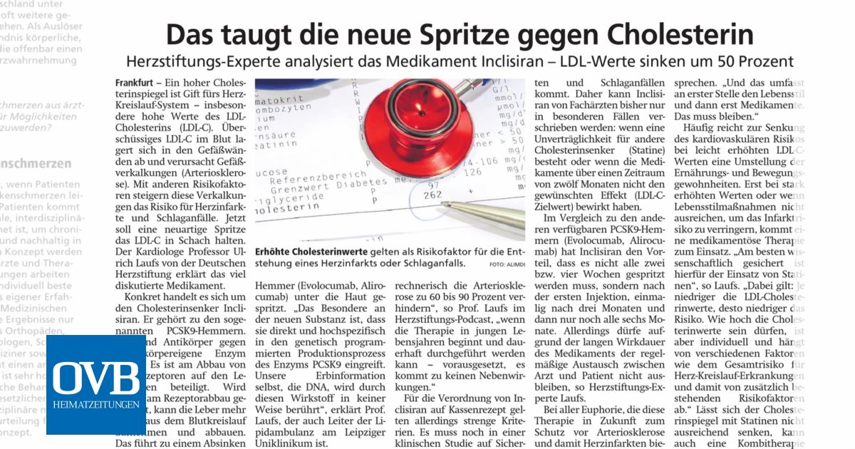 Schne Spritze Gegen Cholesterin Bild
