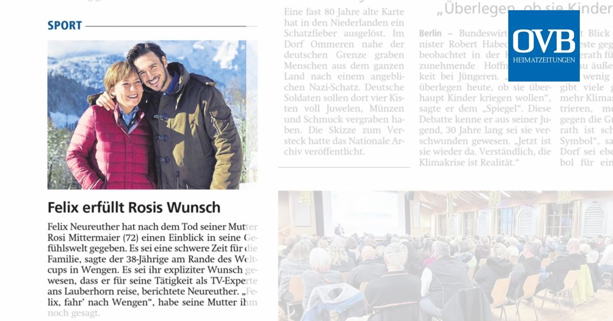Felix erfüllt Rosis Wunsch OVB Heimatzeitungen