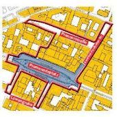 Die Absperrungen und Demonstrationen