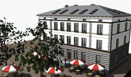 Auf der Fläche vor dem Oberbahnamt soll ein Biergarten mit 80 Sitzplätzen entstehen. Foto Finmo Unternehmensgruppe