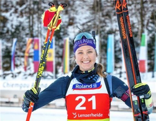 Biathletin Lisa Spark hat in den letzten Wochen und Monaten sehr viel erlebt.Foto Ernst Wukits