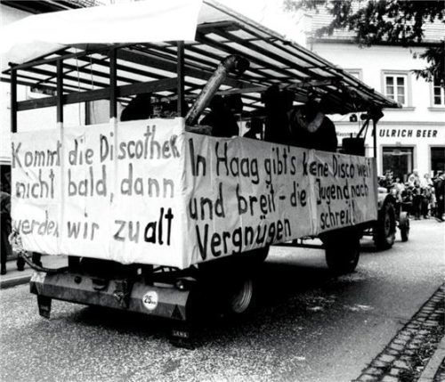 Der Haager Disco-Faschings-Wagen 1998. Foto Archiv Bauer