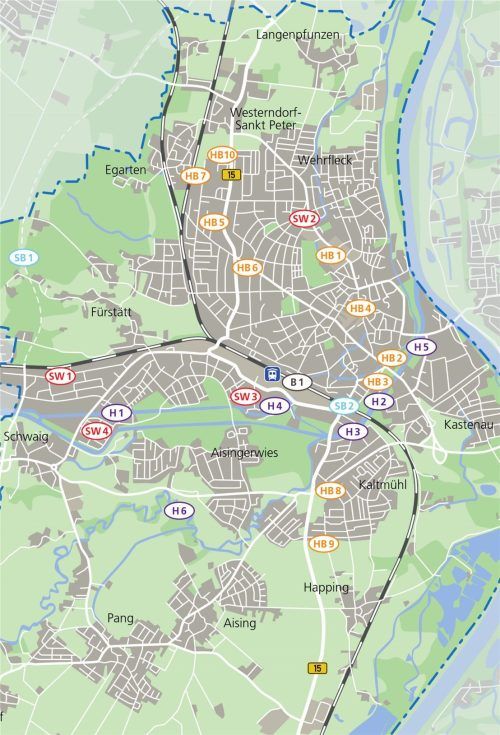 Eine Übersicht über die Baustellen und Bauarbeiten, die momentan in der Stadt Rosenheim laufen. Klinger