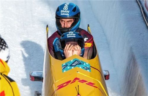Enttäuschung im Zielbereich: Im Zweierbob reichte es für Pilot Christoph Hafer nur zu Platz vier.Foto Eibner-Pressefoto