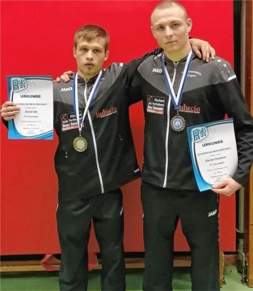 Medaillengewinner des TV Traunstein waren David Dik und Daniel Flemmer (rechts).Foto Andreas Wittenzellner