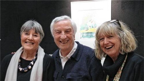 Bei der Eröffnung: Cornelia Heinzel-Lichtwark, Peter Gaymann und Ursula Bagnall.