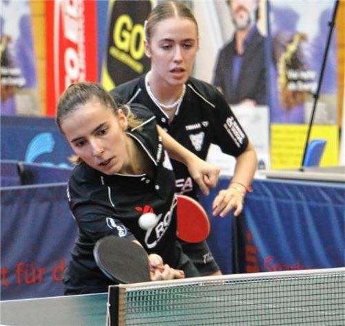 Die Kolbermoorerinnen Laura Tiefenbrunner sowie Naomi Pranjkovic verpassten sowohl im Einzel wie auch im Doppel das Stockerl bei der DM.Foto Gerhard Erlich