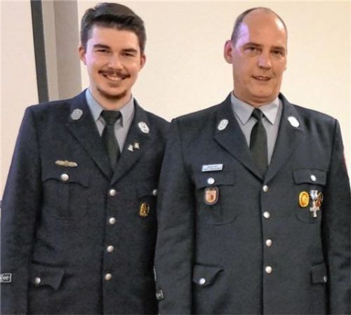Die neue Führungsspitze der Feuerwehr: KommandantArmin Hörl (rechts) und Zweiter Kommandant Daniel Gebert.