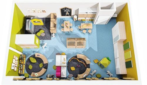 Farbenfrohe, flexible Möbel statt der 20 Jahre alten durcheinandergewürfelten Schenkungen. So könnte das neue Mobiliar für die 51 Kinder in der offenen Ganztagsschule in Eggstätt aussehen. Foto re